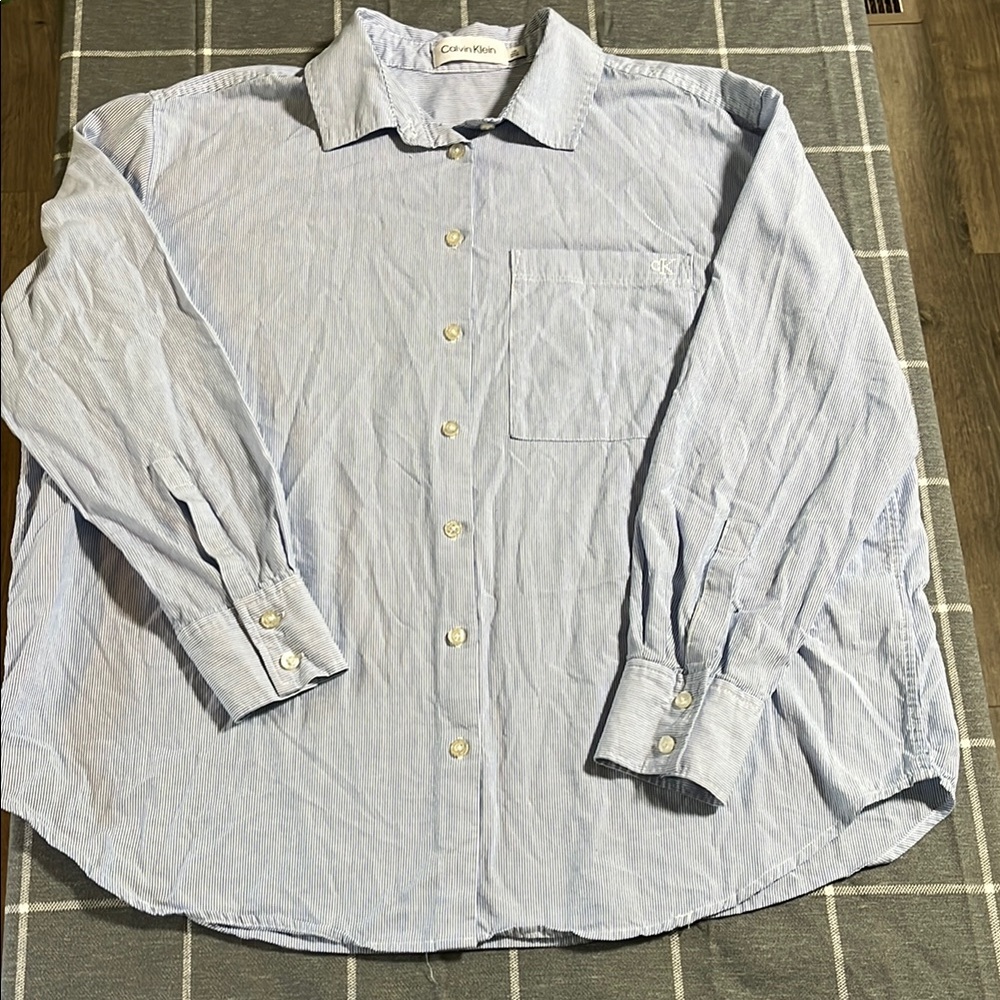 Calvin Klein Blue Casual Button Down Shirt